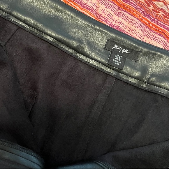 Nasty Gal Faux Leather Flare Pants NWOT - Picture 3 of 7